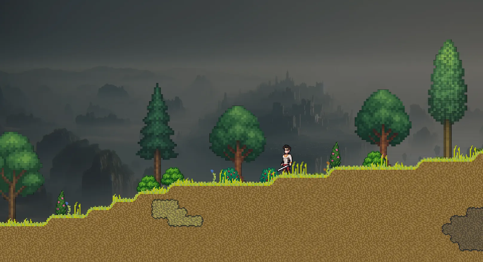 Foliage and Trees dot the landscape